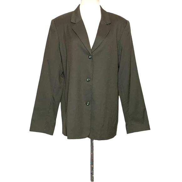 Sag Harbor green three button lined blazer size 14 - Picture 1 of 8